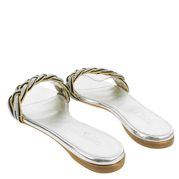 Elegant Silver and Gold Women's Sandals